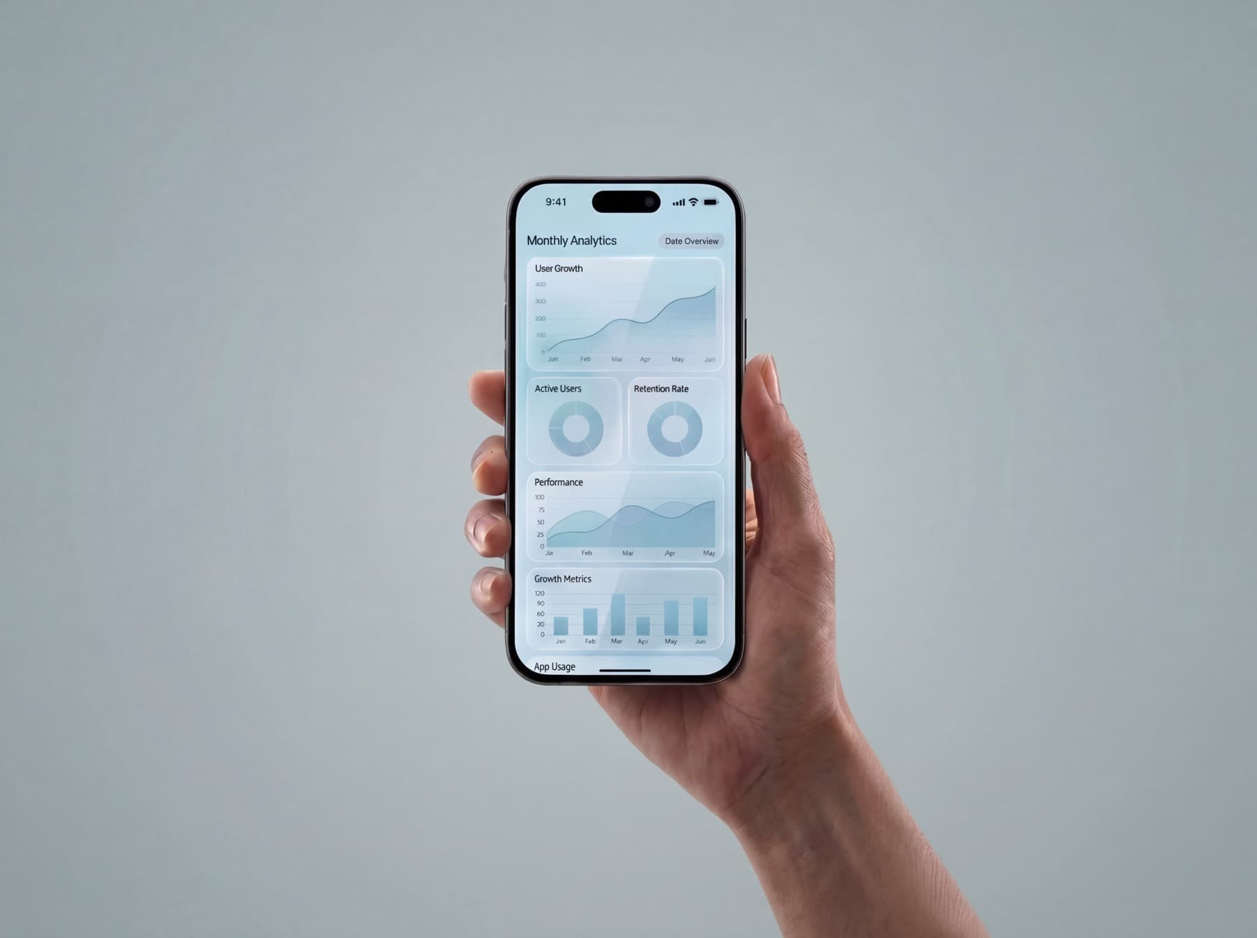 BuyerData analytics shown on a mobile device
